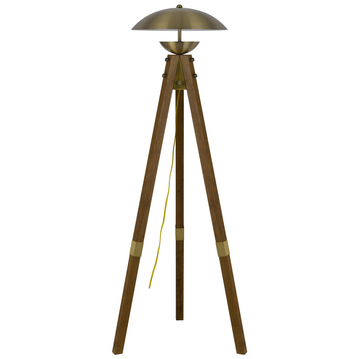 Tripod Floor Lamp, Antiqued Brass