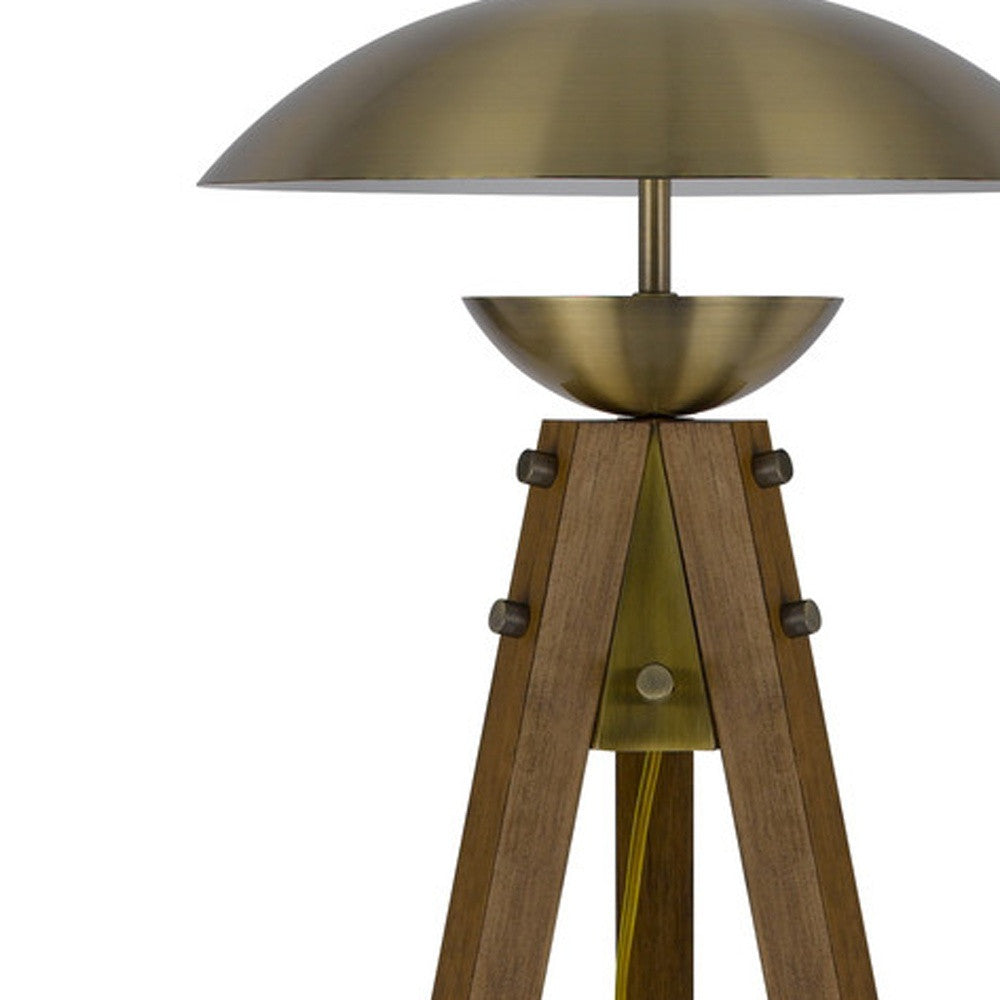 Tripod Floor Lamp, Antiqued Brass