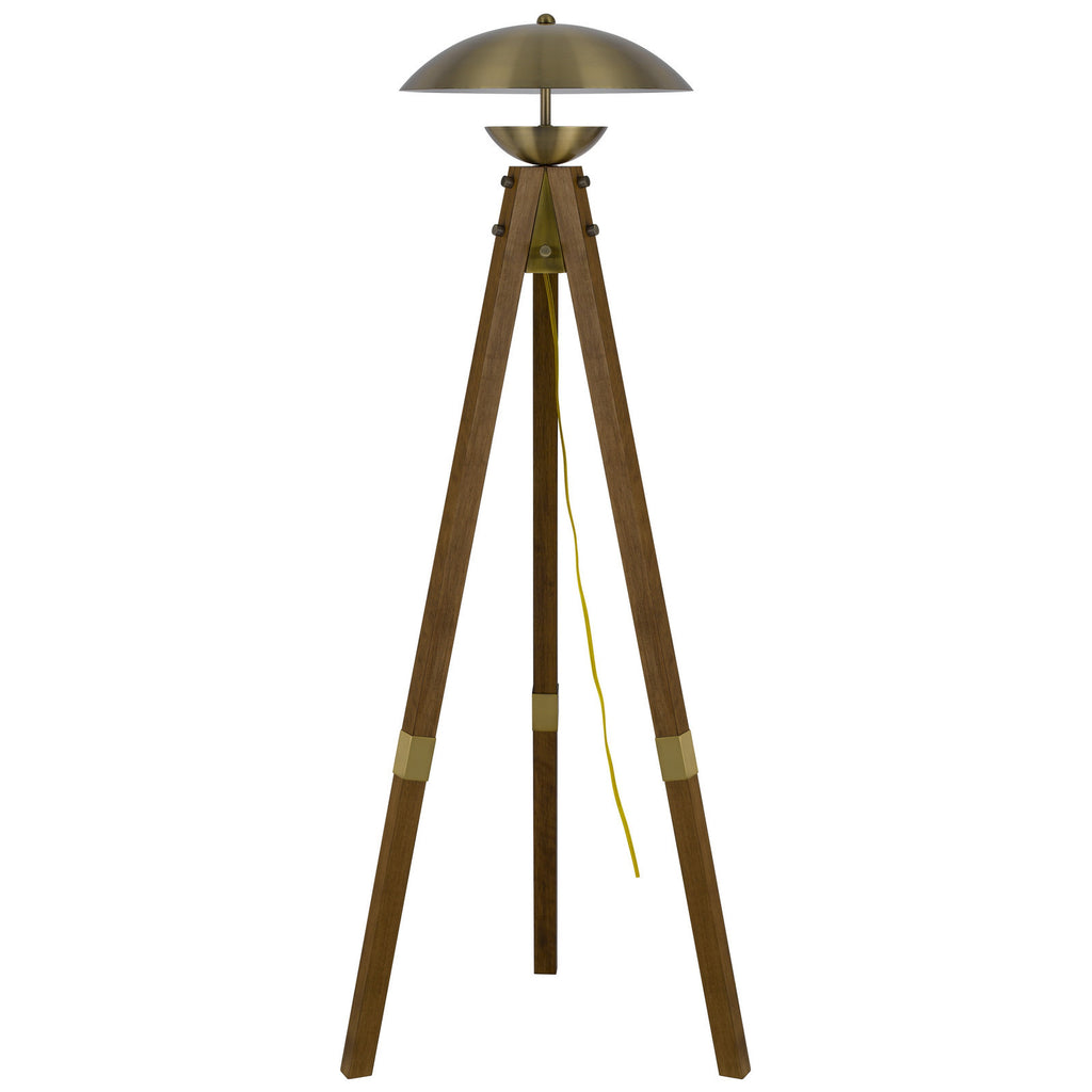 Tripod Floor Lamp, Antiqued Brass