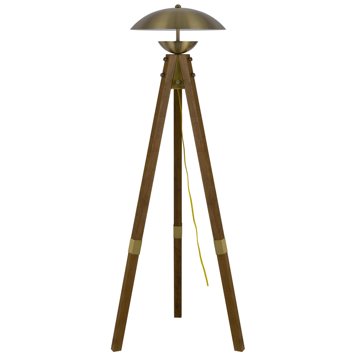 Tripod Floor Lamp, Antiqued Brass