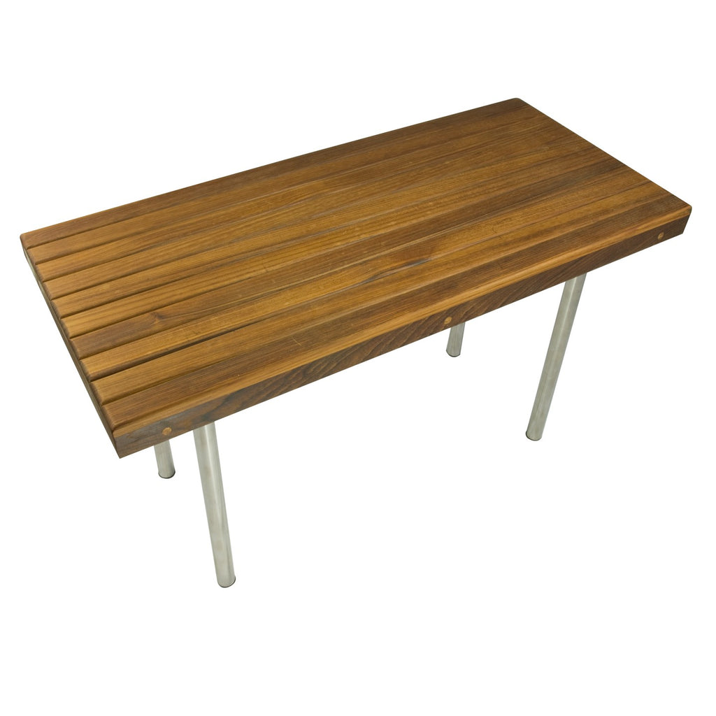 Spa 30" Teak & Stainless Steel Shower Bench