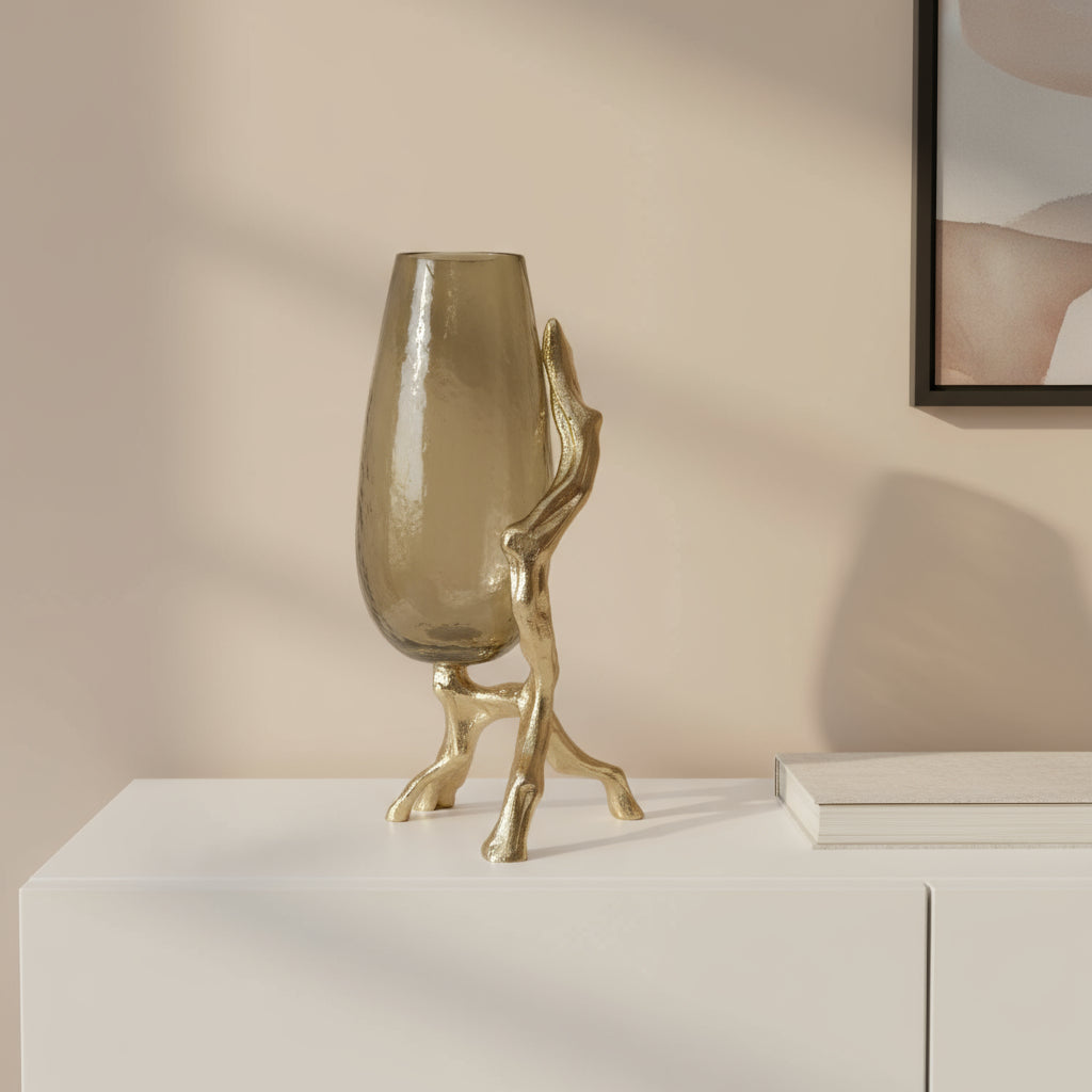 Champagne 18" Glass Vase