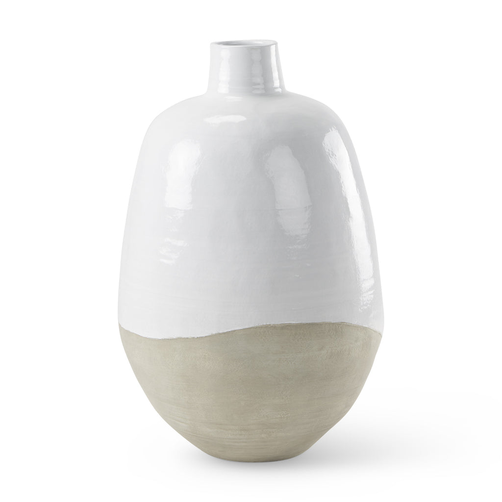 Color Block 32" Ceramic Floor Vase