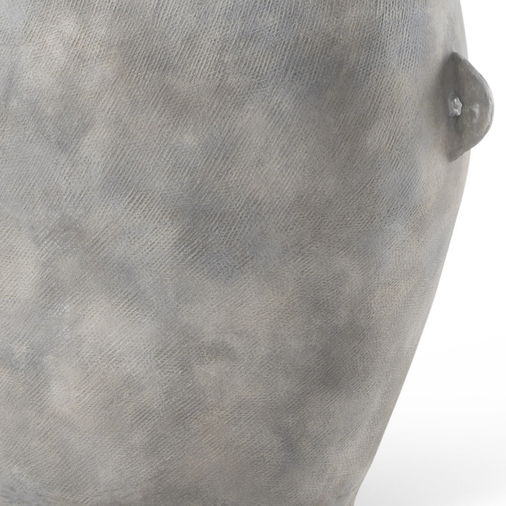 Amphora 24" Ceramic Floor Vase, Gray