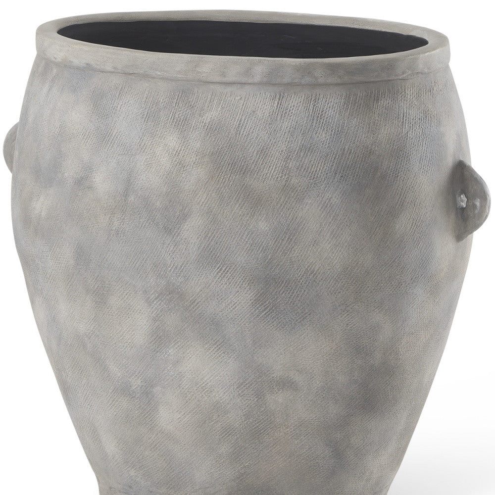 Amphora 24" Ceramic Floor Vase, Gray