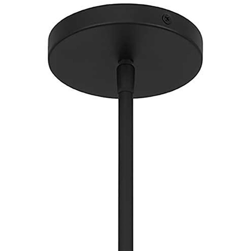 Globe 10" LED Outdoor Pendant, Black & Frosted Glass