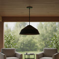 Geo 22" LED Outdoor Pendant, Black