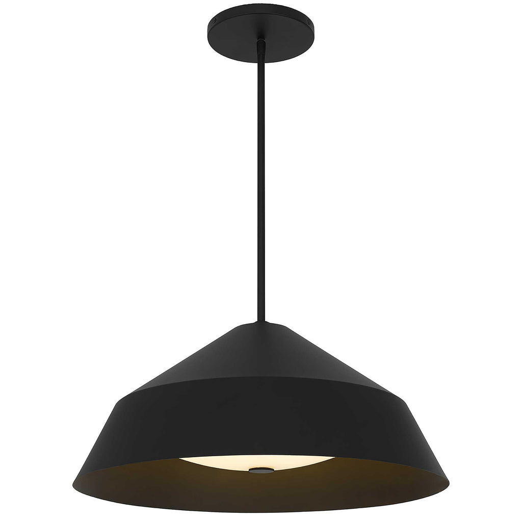 Geo 22" LED Outdoor Pendant, Black