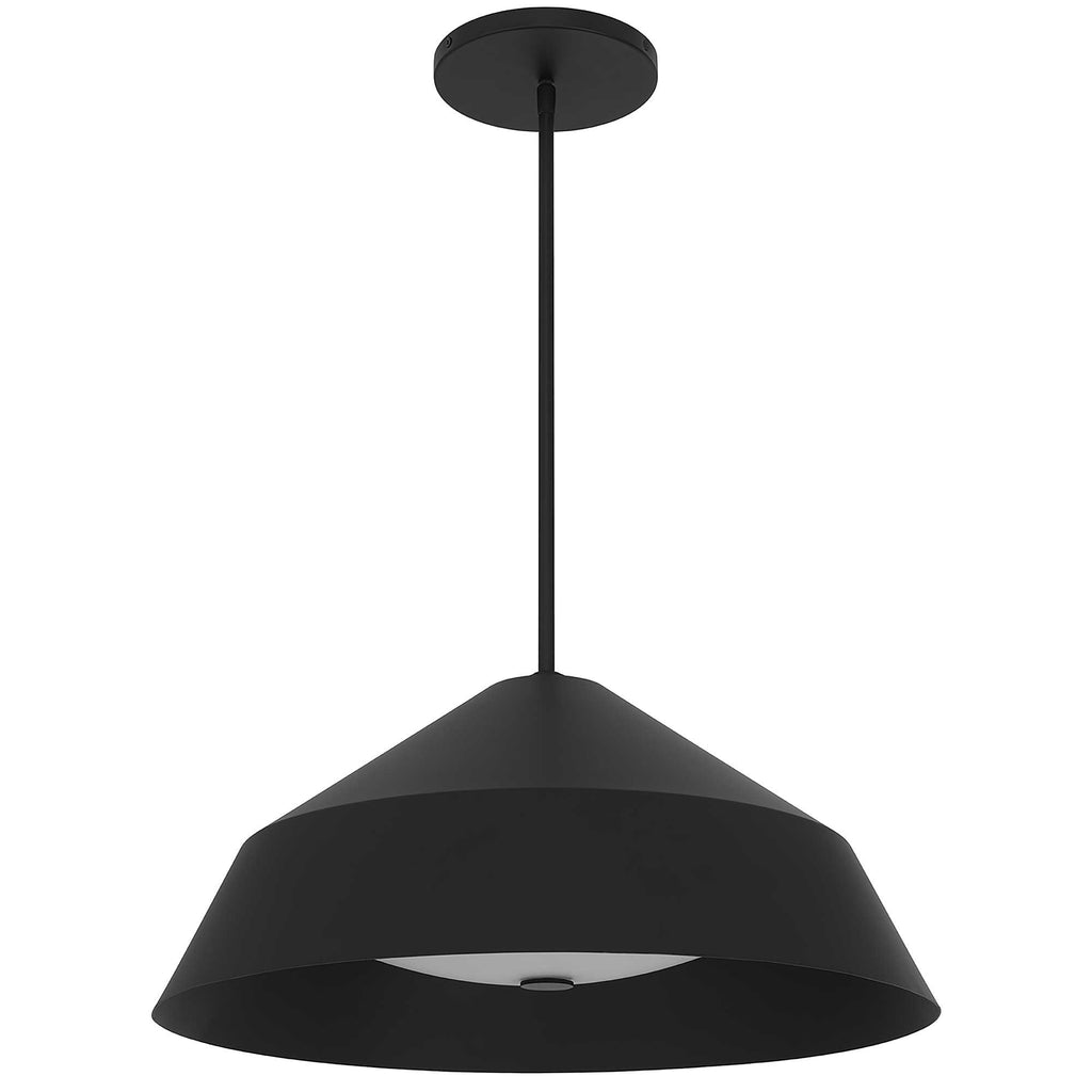 Geo 22" LED Outdoor Pendant, Black