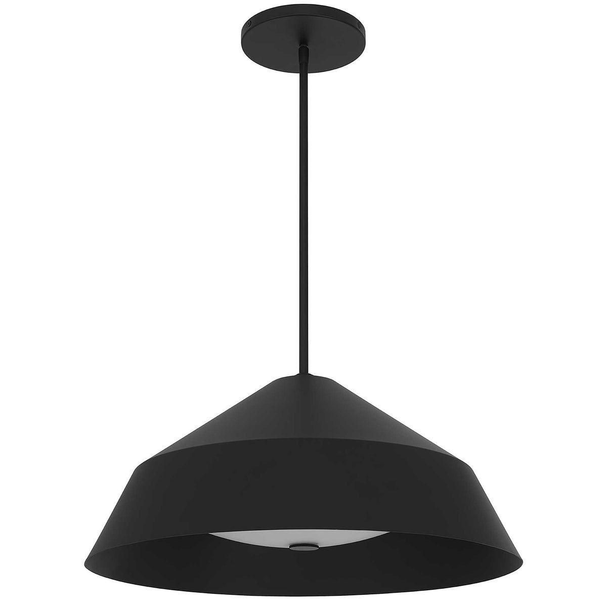 Geo 22" LED Outdoor Pendant, Black