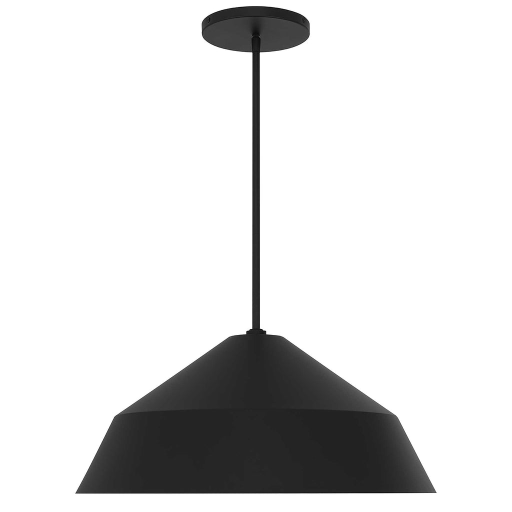 Geo 22" LED Outdoor Pendant, Black
