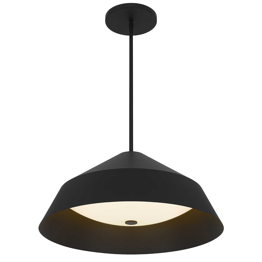 Geo 22" LED Outdoor Pendant, Black