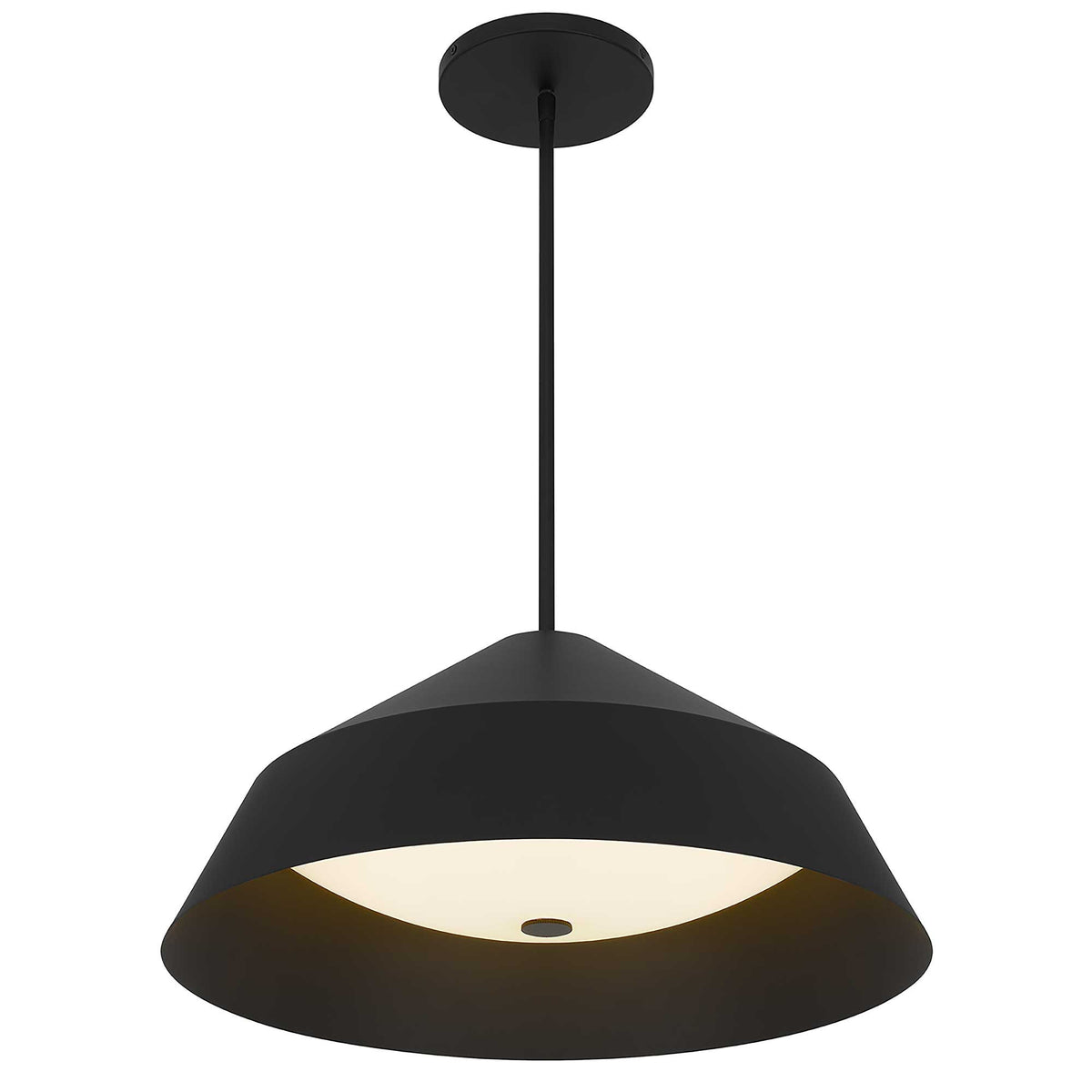 Geo 22" LED Outdoor Pendant, Black