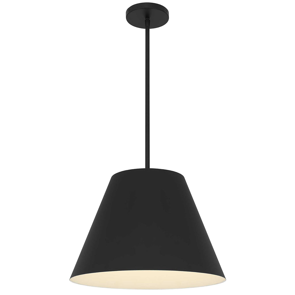 Cone 16" LED Outdoor Pendant, Black