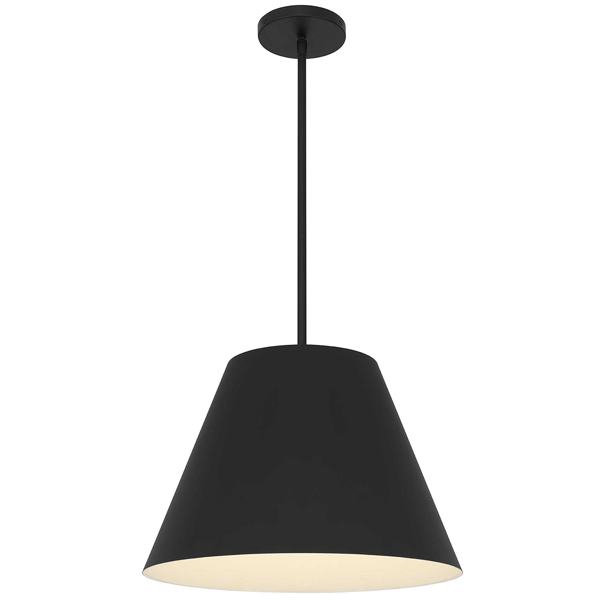 Cone 16" LED Outdoor Pendant, Black