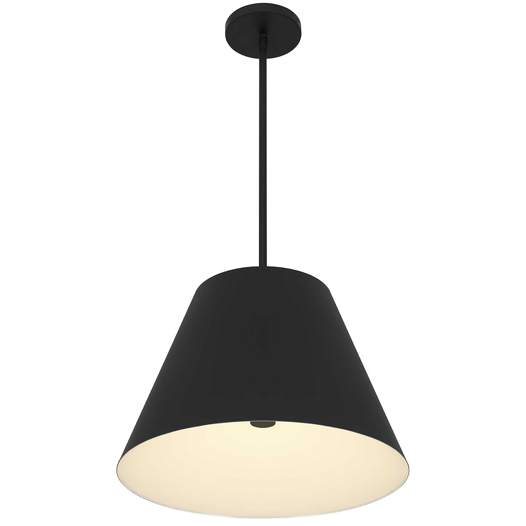 Cone 16" LED Outdoor Pendant, Black
