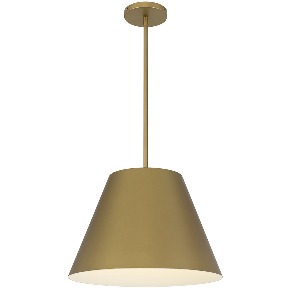 Cone 16" LED Outdoor Pendant, Antique Gold