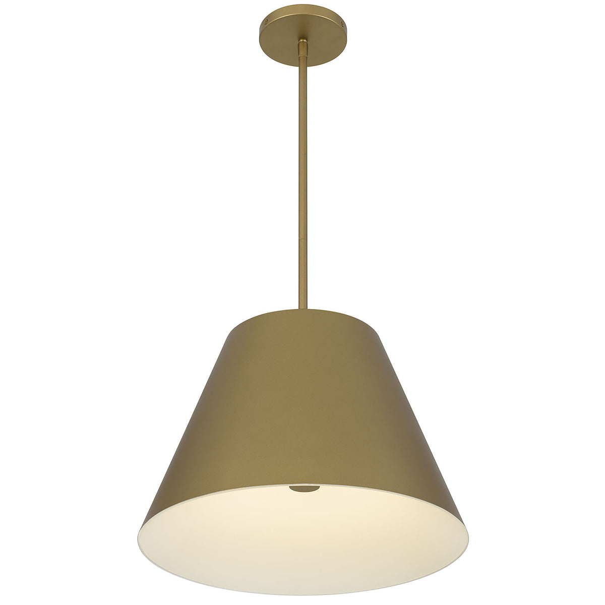 Cone 16" LED Outdoor Pendant, Antique Gold