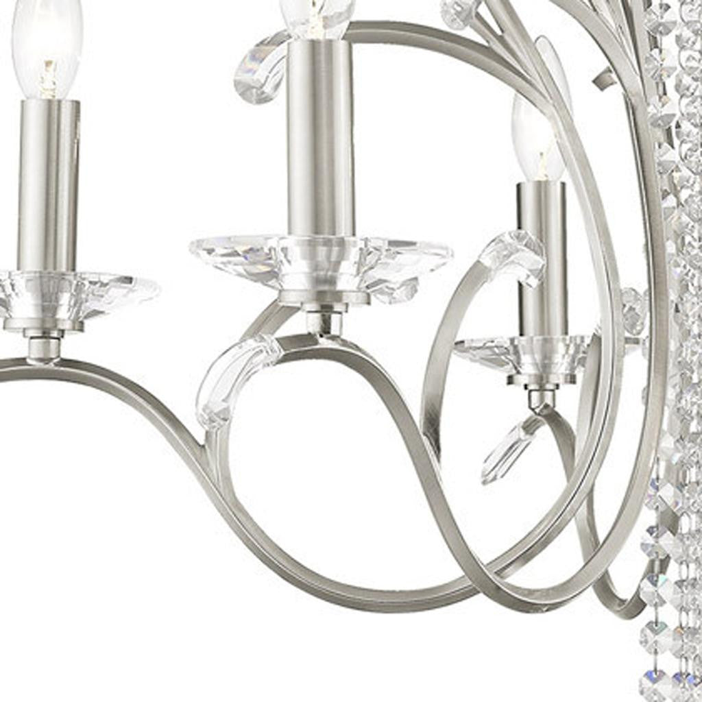 Aurelia 6-Light Shaded Chandelier, Nickel