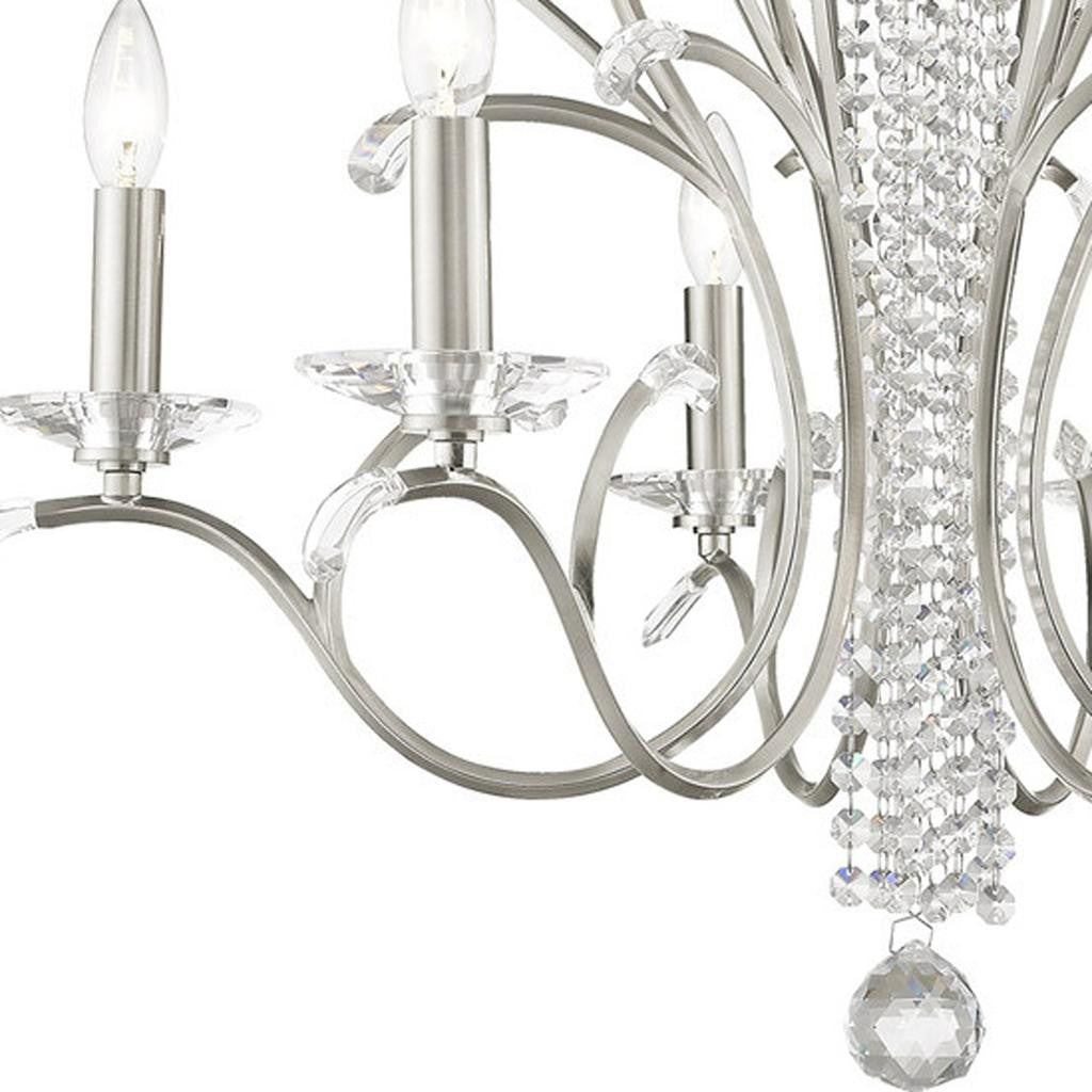 Aurelia 6-Light Shaded Chandelier, Nickel