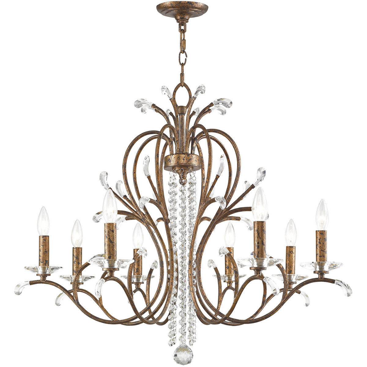 Aurelia 8-Light Shaded Chandelier, Bronze