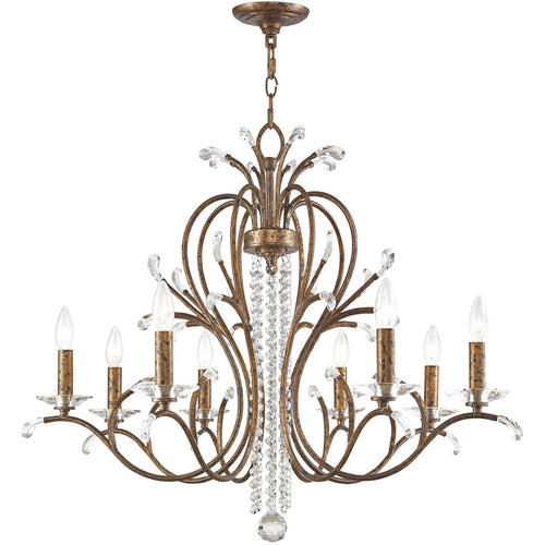 Aurelia 8-Light Shaded Chandelier, Bronze