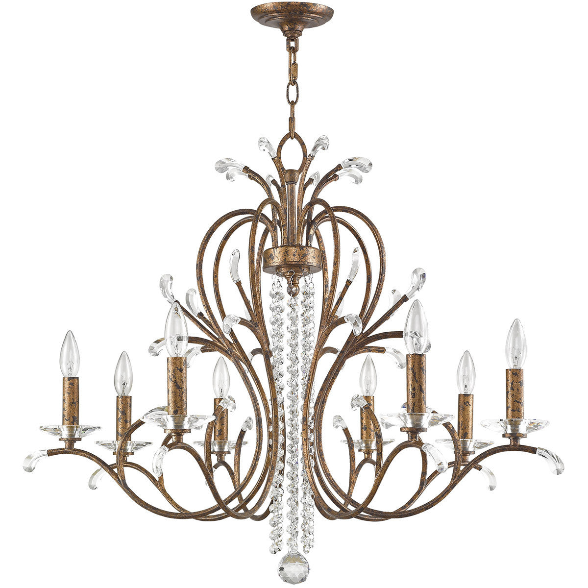 Aurelia 8-Light Shaded Chandelier, Bronze