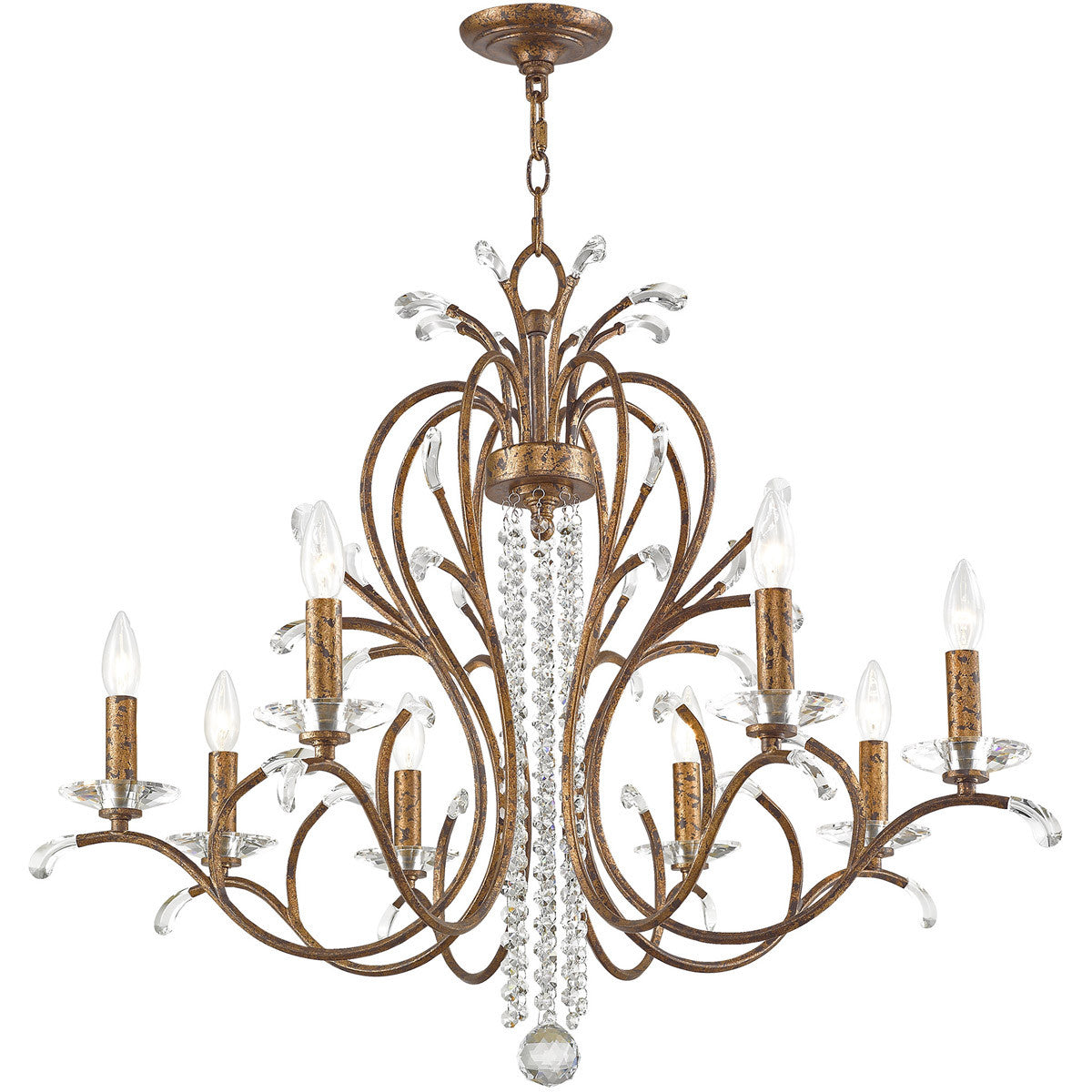 Aurelia 8-Light Shaded Chandelier, Bronze