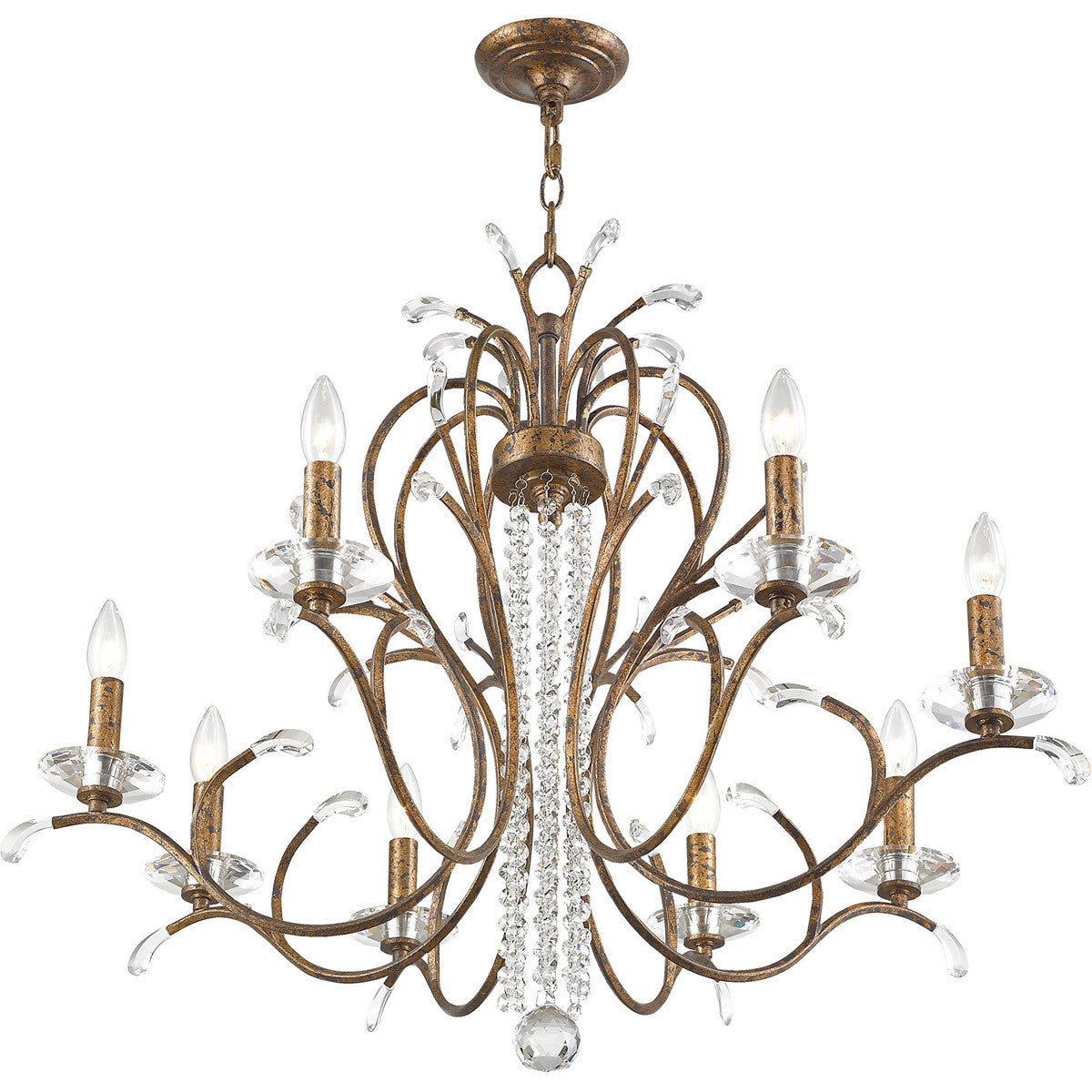 Aurelia 8-Light Shaded Chandelier, Bronze