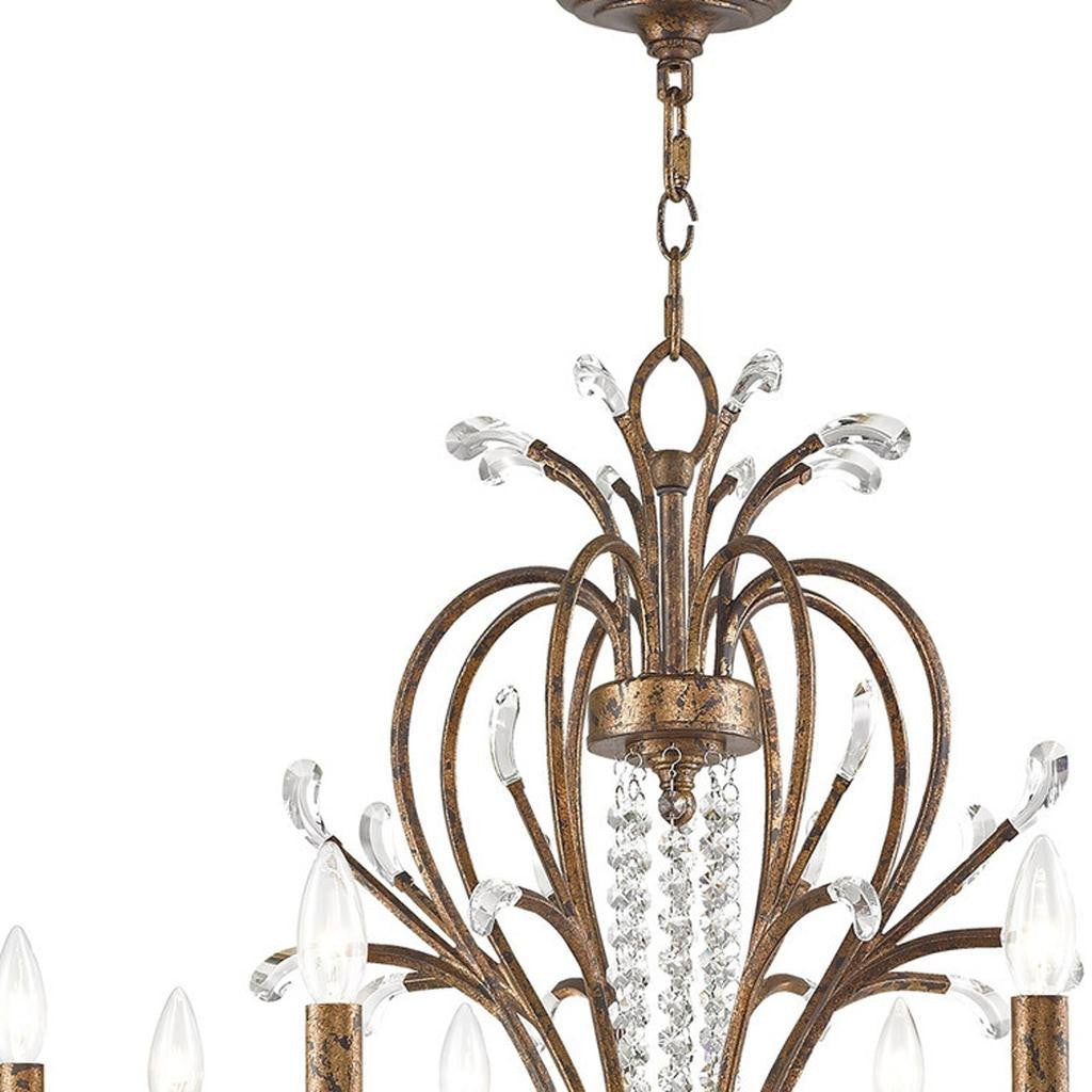 Aurelia 8-Light Shaded Chandelier, Bronze
