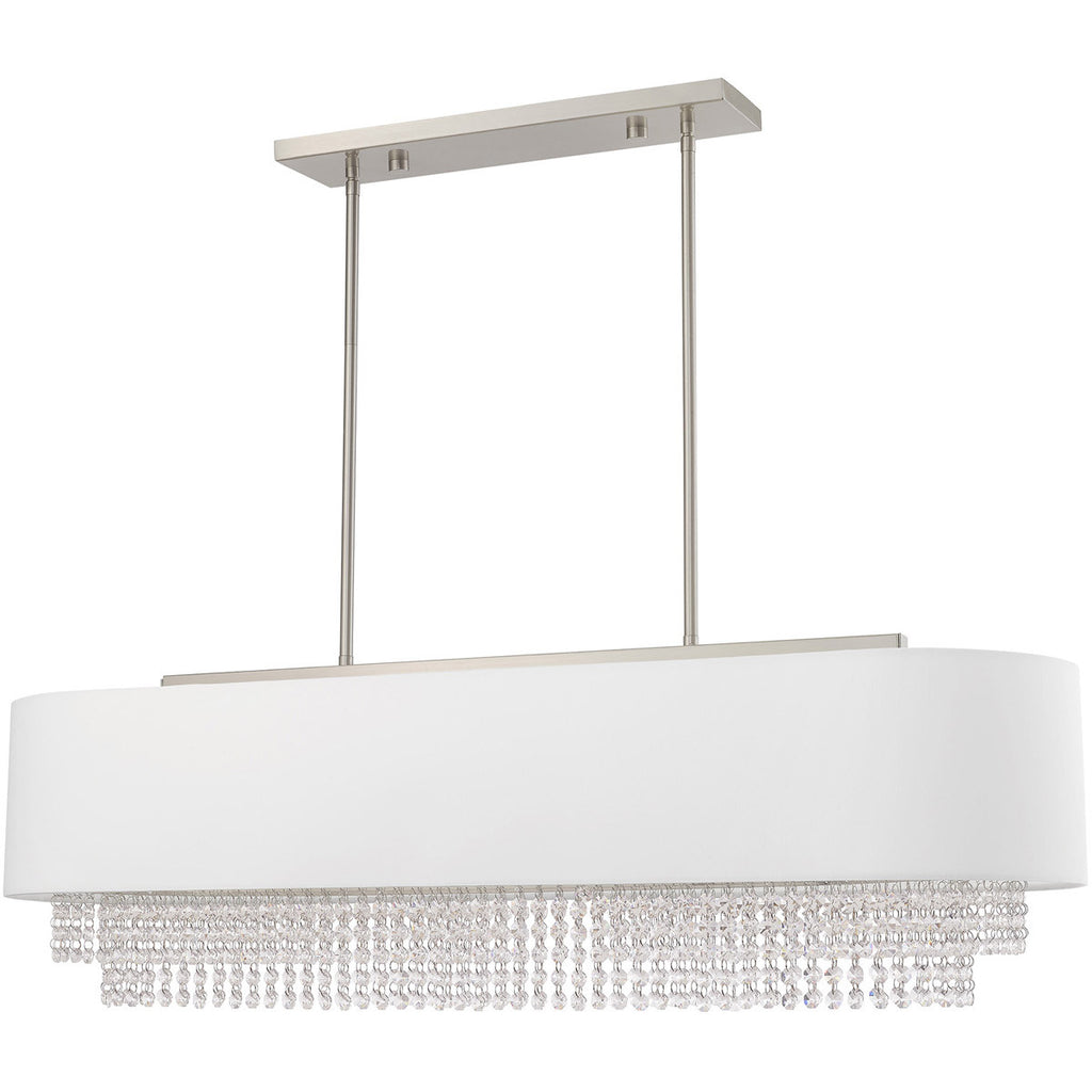 Marlowe 5-Light Shaded Chandelier, Nickel