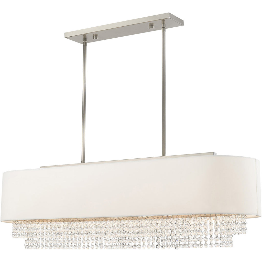 Marlowe 5-Light Shaded Chandelier, Nickel