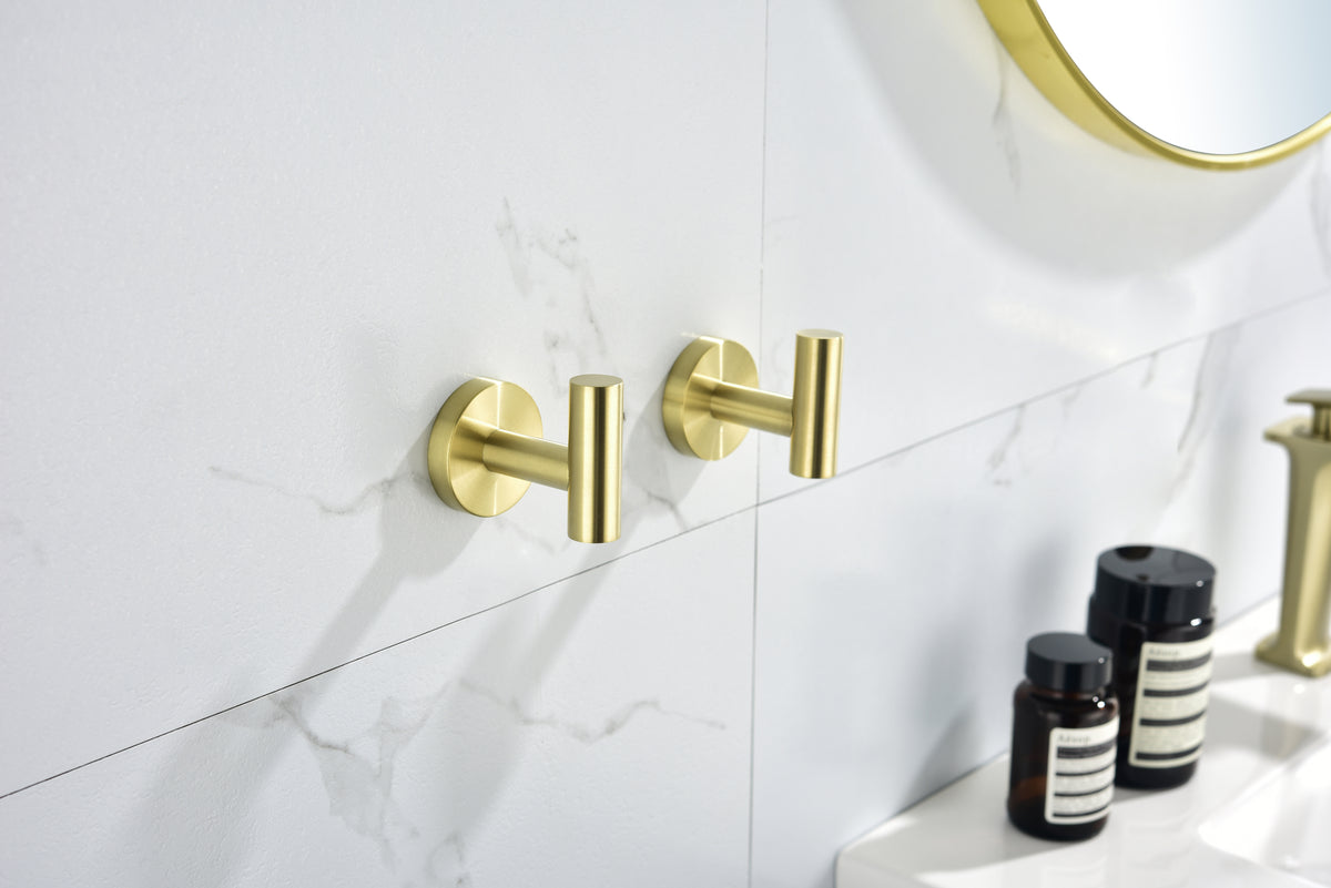Halden 6 Piece Bath Hardware Set, Brushed Gold