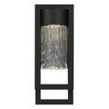 Lucent LED Outdoor Wall Light, Black & Seeded Glass