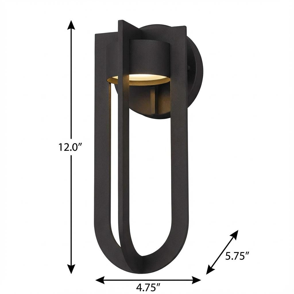 Arcadia LED Outdoor Wall Lantern, Bronze