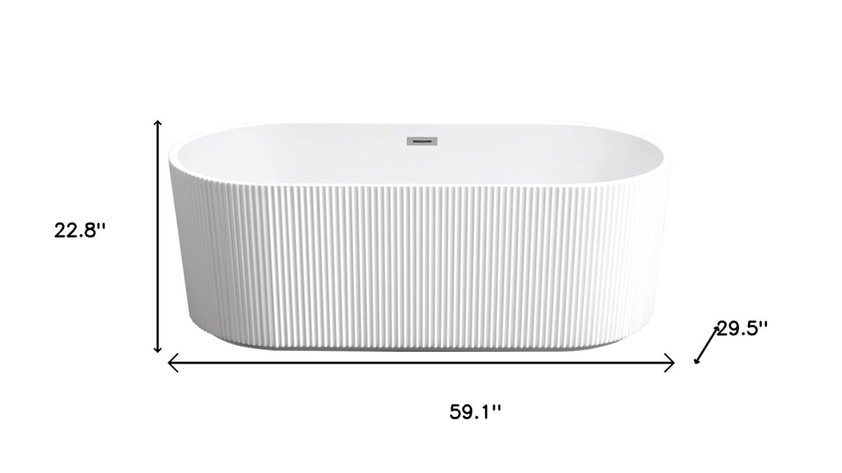 Serene 59" Freestanding Acrylic Soaking Tub