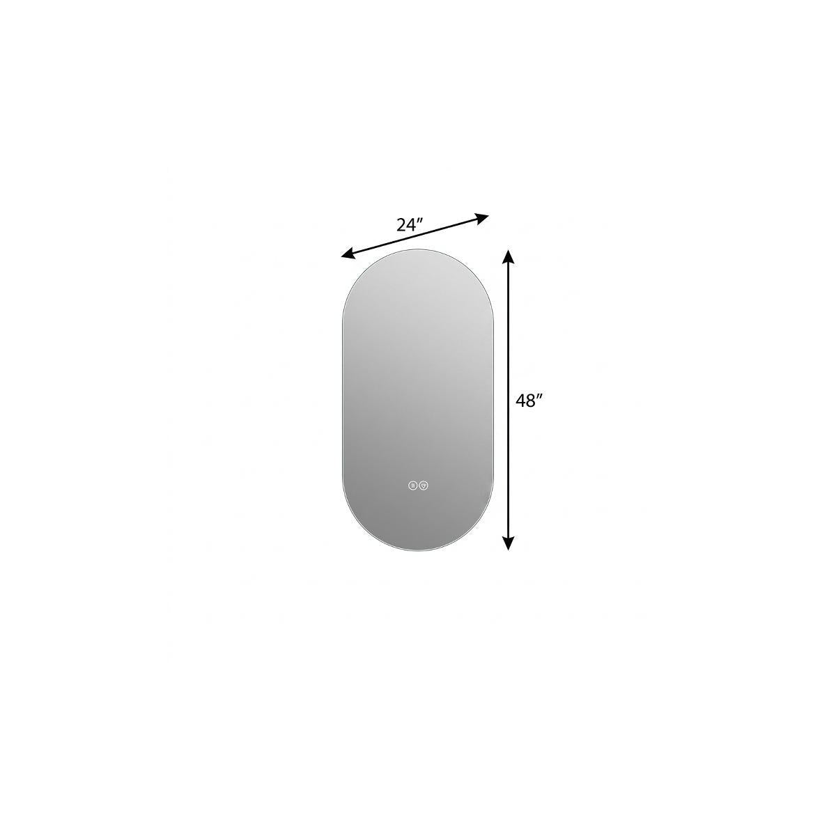 Oval 48" LED Anti-Fog Vanity Mirror