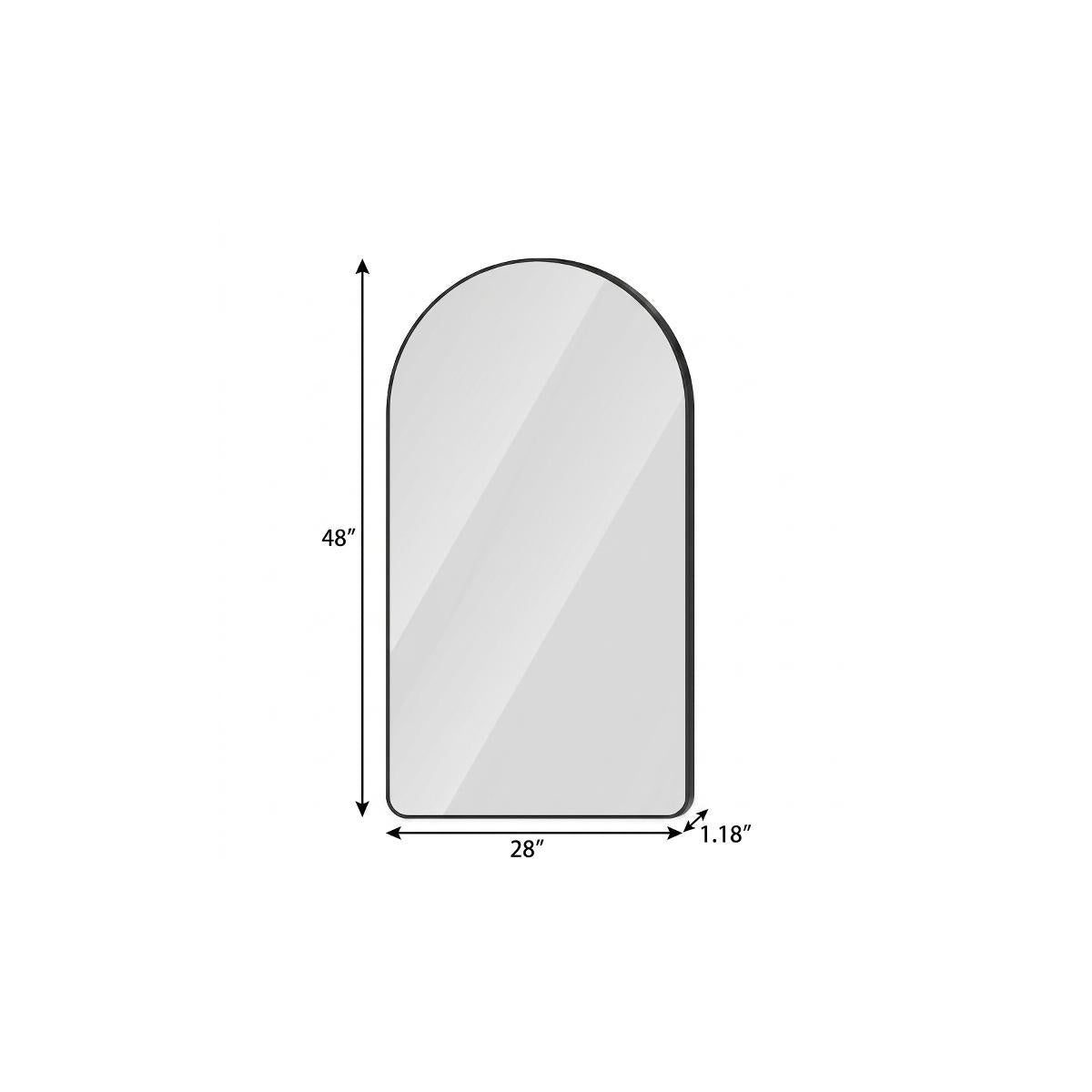 Noir 48" Black Arch LED Anti-Fog Mirror