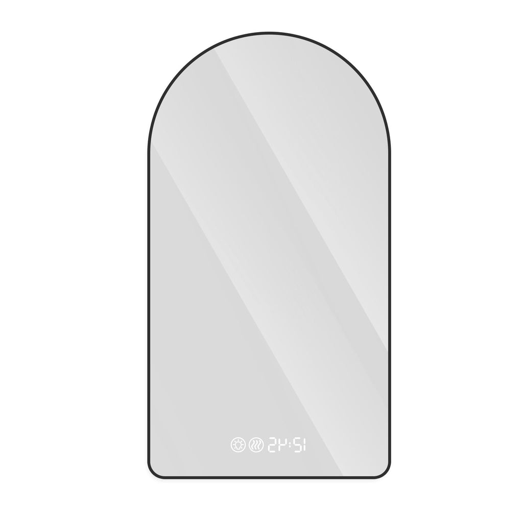 Noir 48" Black Arch LED Anti-Fog Mirror