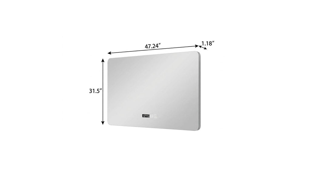 Noir 32" Black-Framed LED Anti-Fog Mirror