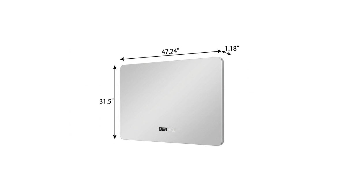 Noir 32" Black-Framed LED Anti-Fog Mirror