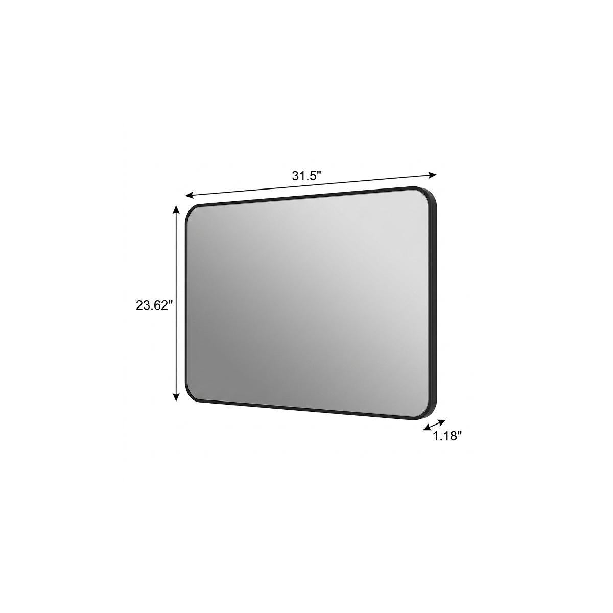 Noir 24" Black-Framed LED Anti-Fog Mirror