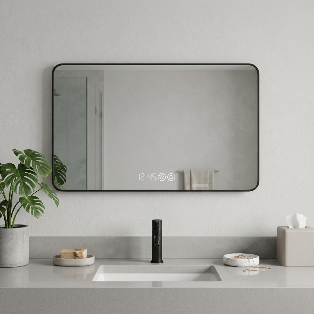 Noir 39" Black-Framed LED Anti-Fog Mirror
