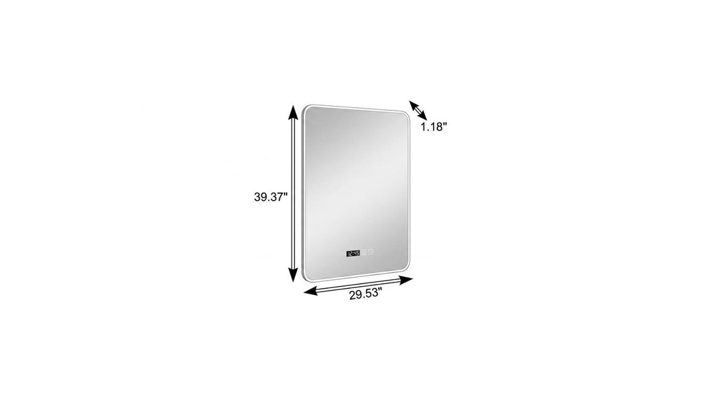Noir 39" Black-Framed LED Anti-Fog Mirror