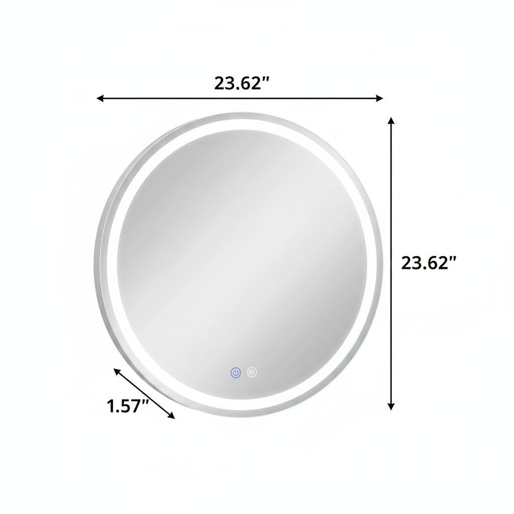 Halo 24" Round LED Anti-Fog Mirror