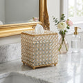 Crystal & Gold Tissue Box Cover