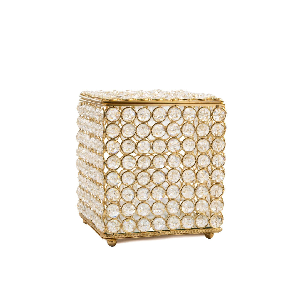Crystal & Gold Tissue Box Cover
