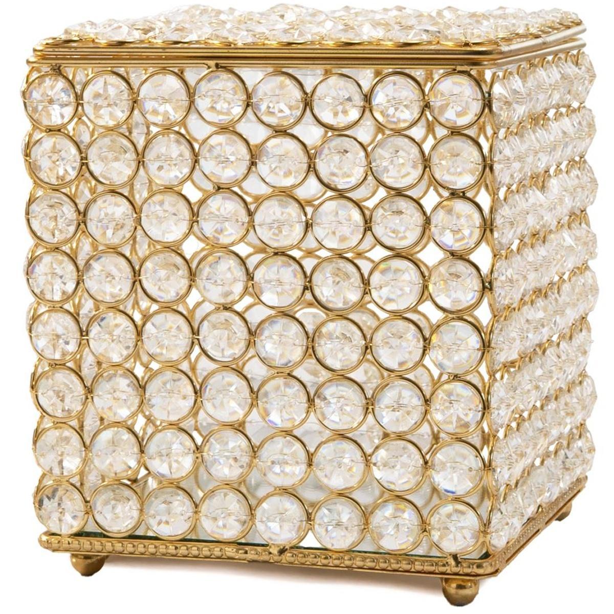 Crystal & Gold Tissue Box Cover