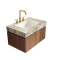 Ridge 30" Floating Vanity with Stone Top & Ceramic Sink