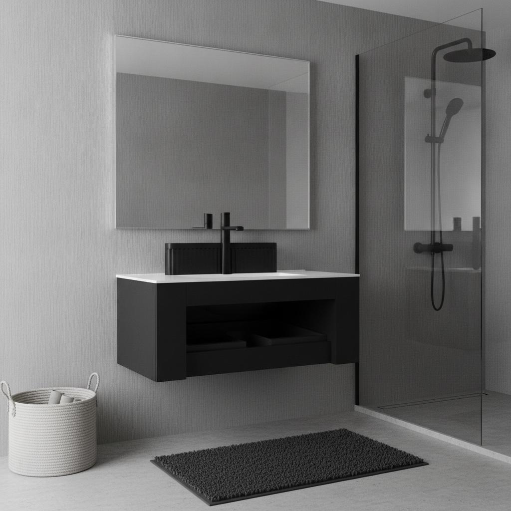 Onyx 36" Floating Vanity with Ceramic Sink